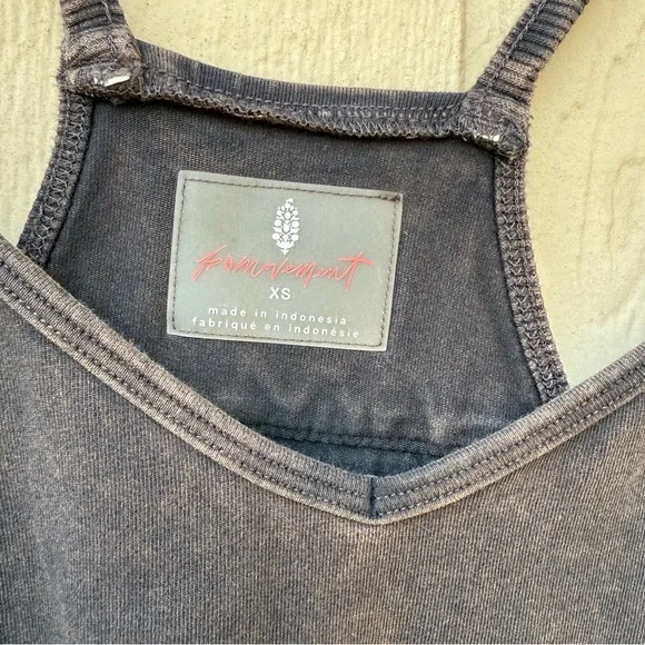 Free People Movement Hot Shot Onesie in Washed Black Size Extra Small - Picture 3 of 7